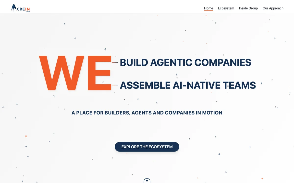 Acrein Group homepage preview
