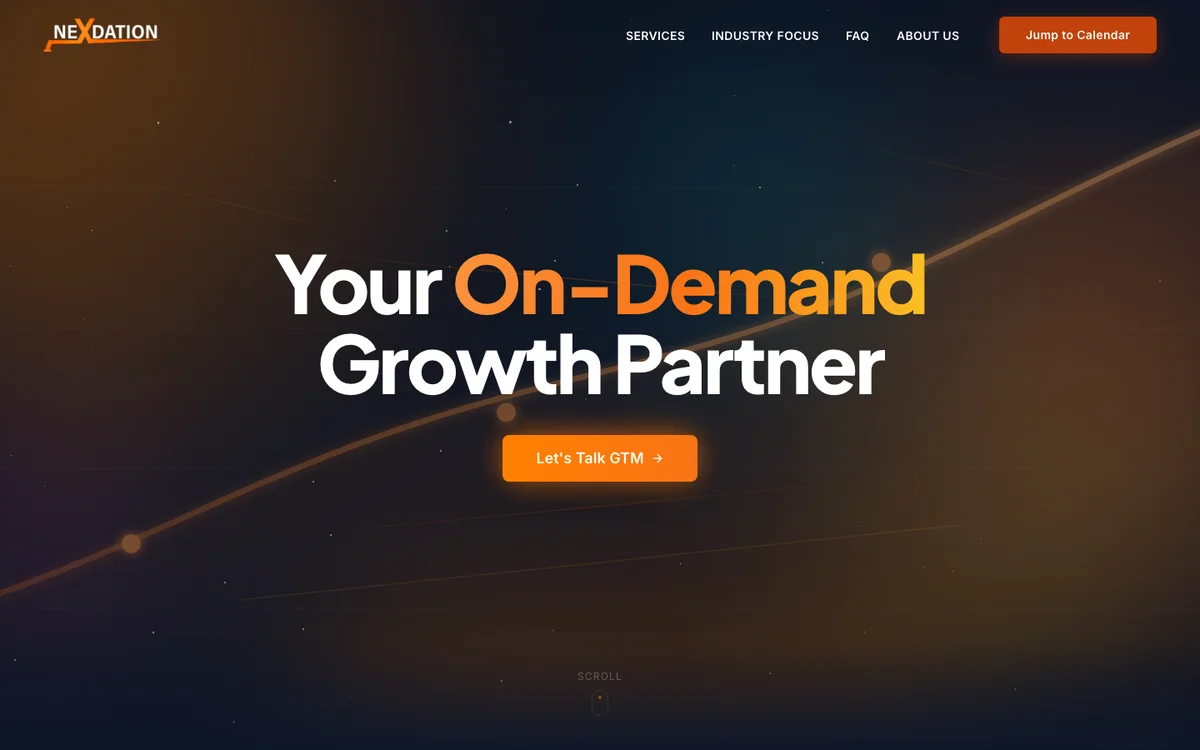Nexdation homepage preview