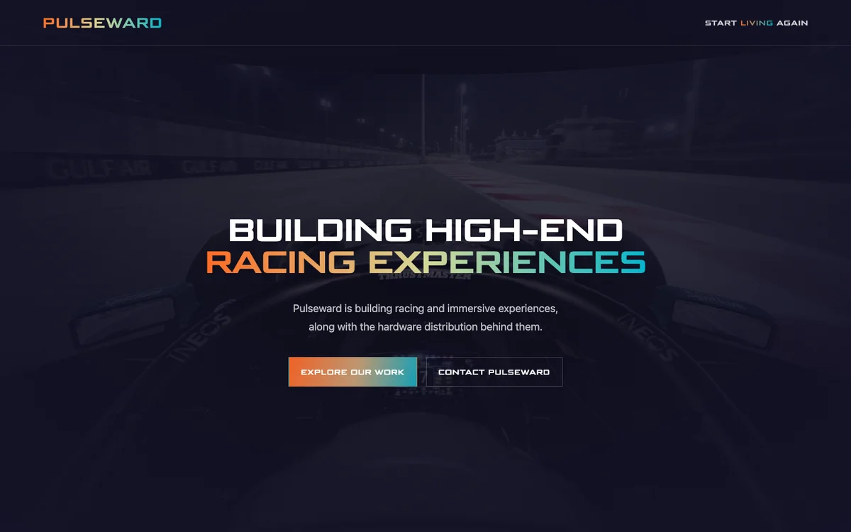 Pulseward homepage preview